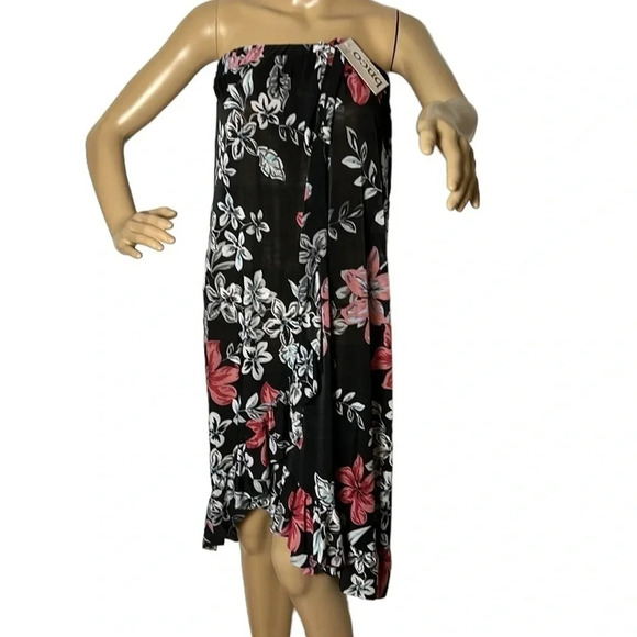 Vintage NWT floral skirt,faux wrap,ruching,ruffles,boho,gypsy,Hawaiian vibe,Nwt! - Picture 3 of 12